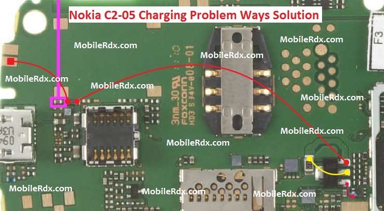 Nokia C2-05 Charging Ways Problem Jumper Solution