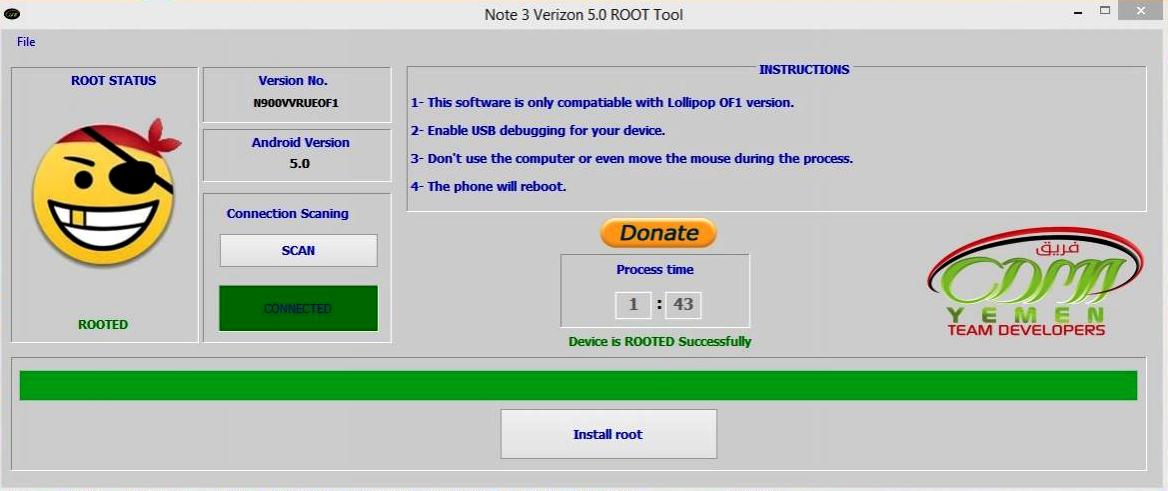 How To Root Samsung Galaxy Note 3 N900V Android 5.0