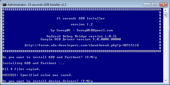 cara install adb fastboot driver android on windows 10