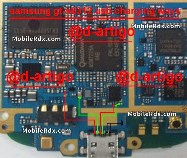 Samsung GT 6312 usb charging connecter ways