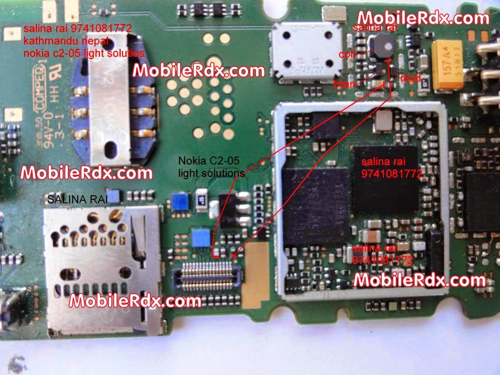Nokia C2 05 Lcd Light Problem Solution With Jumpers