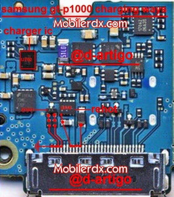 Samsung Tab P1000 Charging Ways Solution Jumper