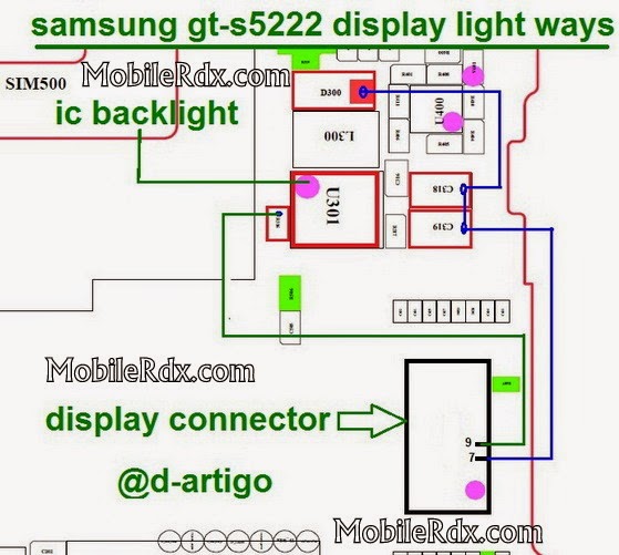 samsung gt s5222 display light ways