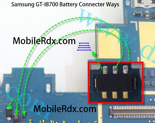 Samsung Omnia 7 GT I8700 Battery Connecter Ways