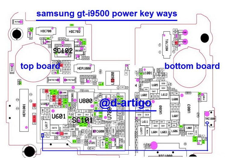 samsung gt i9500 power key ways button jumper