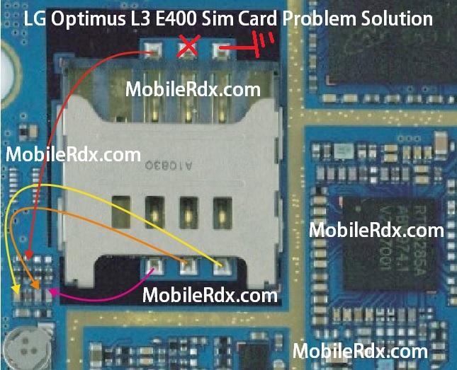 Lg E400 Sim Card Ways Problem Jumper Repair Solution