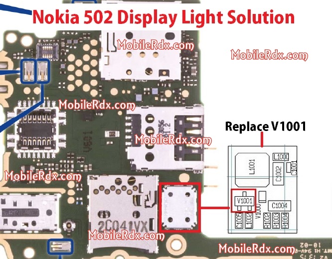 حل مشكلة اضاءة شاشة نوكيا 502 Nokia-502-Display-Light-Problem-Solution