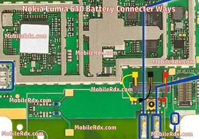 Nokia Lumia 610 Battery Connecter Ways Nokia Lumia 610 Battery Connecter Ways