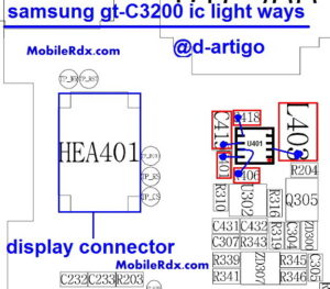 Samsung GT C3200 Display Light Ways Lcd Ic Jumper Solution 300x263