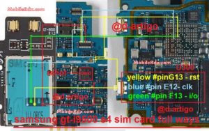 Samsung Galaxy S4 GT I9500 Sim Card Ways Problem Jumper Solution 300x188