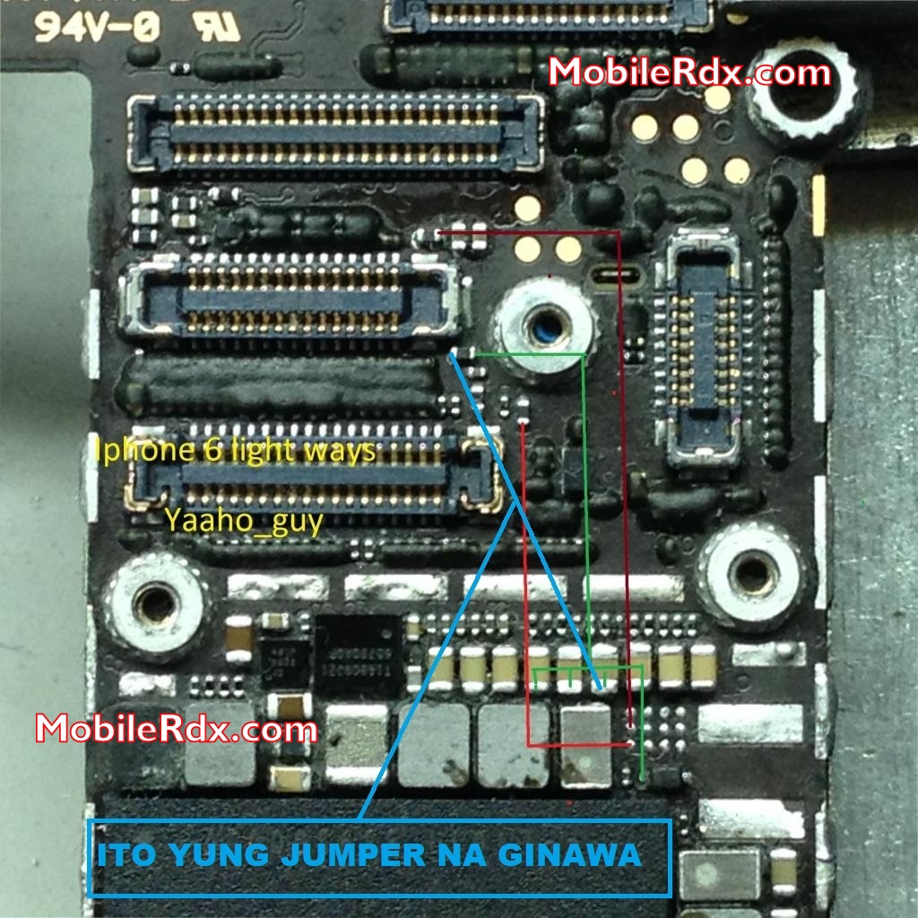 diagram iphone 6 plus touch LCD Ways IPhone Display Light Jumper Problem 6 Solution