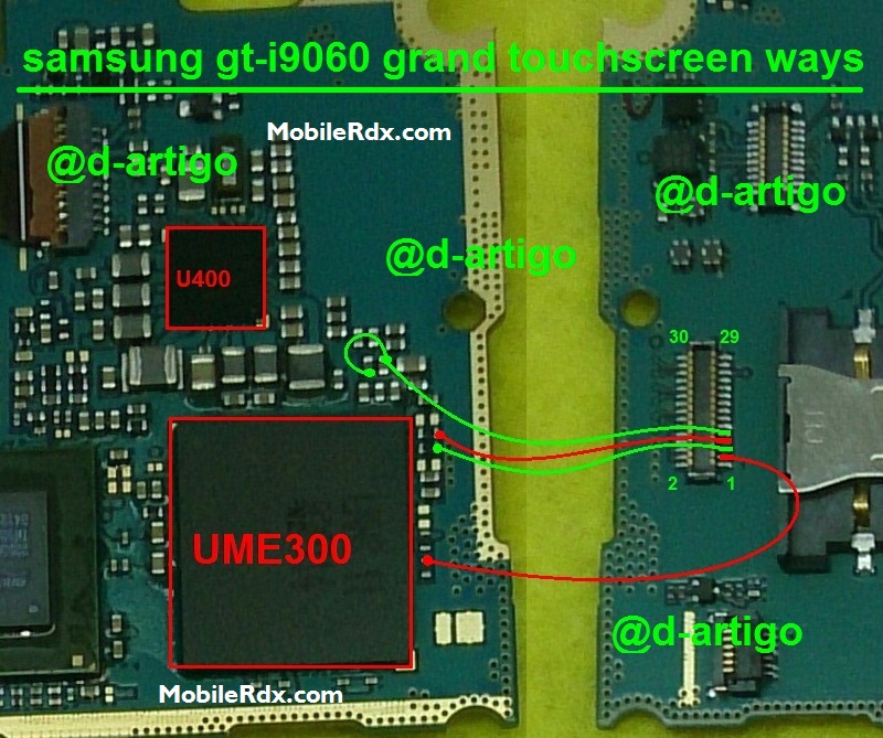 Samsung GT I9060 Touch Screen Ways Problem Jumper Solution