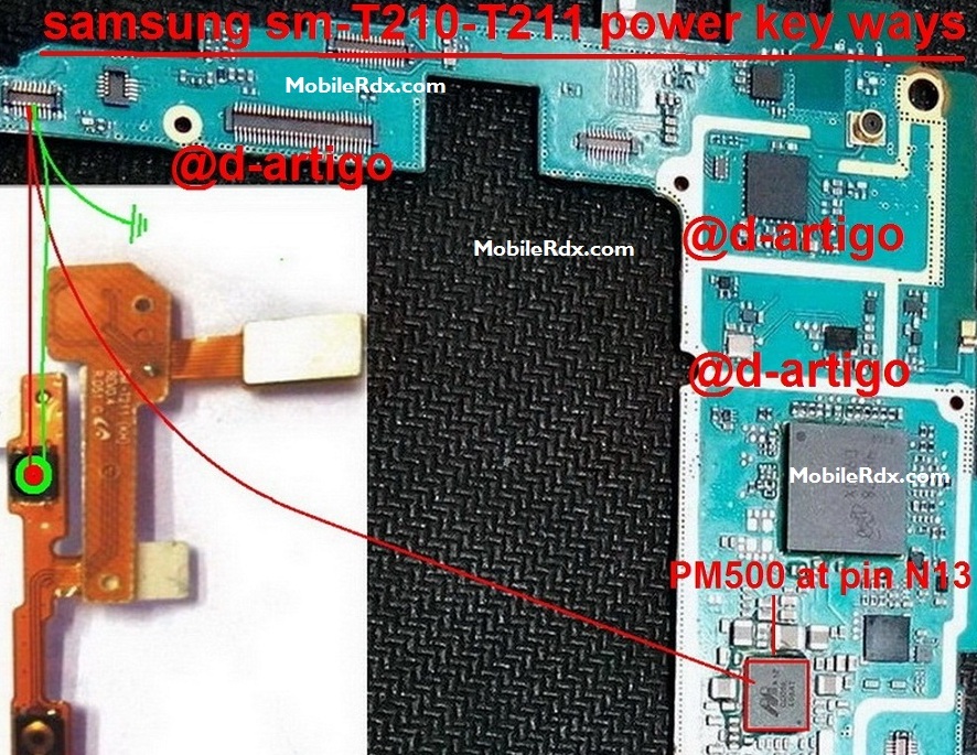 Samsung Galaxy Tab 3 SM T210 Power Button Ways On Off Switch Jumper