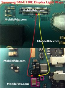 Samsung Galaxy Star 2 SM G130E Display Light Ways Problem Lcd Jumper 221x300