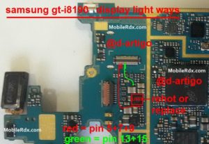 Samsung GT I8190 Display Light Ways Problem Lcd Jumper 300x207