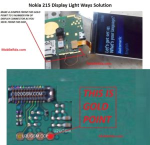 Nokia 215 Display Light Problem Jumper Solution 300x290