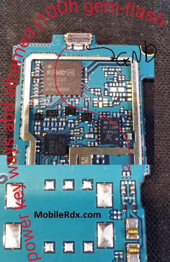 Samsung J1 J100H Power On Off Button Ways Jumper network schematic diagram 