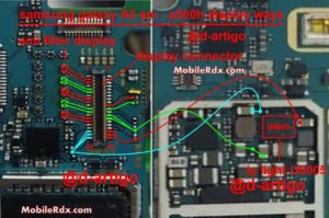 Samsung Galaxy A5 A500H Display Ways Light Jumper Solution 300x199