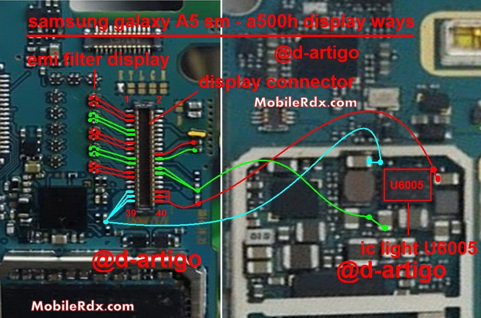 Samsung Galaxy A5 A500H Display Ways Light Jumper Solution