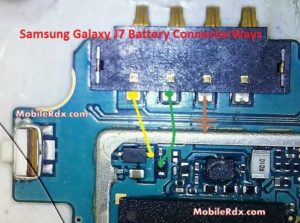 Samsung Galaxy J7 Battery Connector Point Ways 300x223