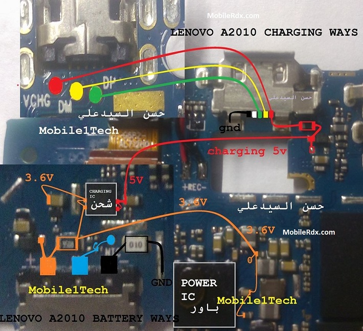 Lenovo A2010 Usb Ways Charging Jumper Solution