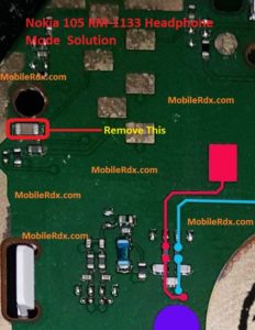 Nokia 105 RM 1133 Headphone Mode Problem Handsfree Solution 232x300