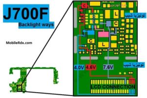 Samsung Galaxy J7 SM J700F Display Light Solution Backlight Ways 300x200