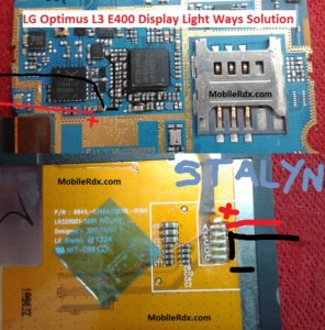 LG Optimus L3 E400 Display Light Ways Lcd Jumper Solution 296x300