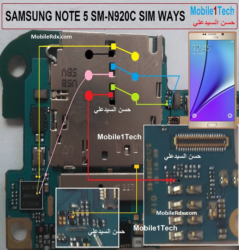 Repair Samsung Galaxy Note 5 N920C Sim Card Ways Problem