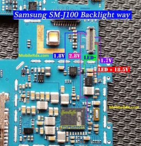 Samsung Galaxy J1 SM J100 Backlight Ways Display Light Jumper 289x300