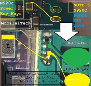 Samsung Galaxy Note 5 N920C Power Button Ways On Off Key Jumper 300x283