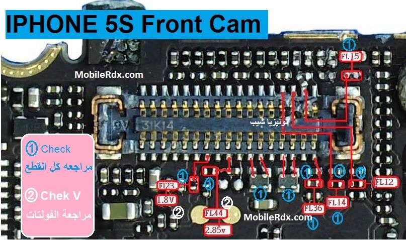iPhone 5s Front Camera Not Working Problem Jumper Solution