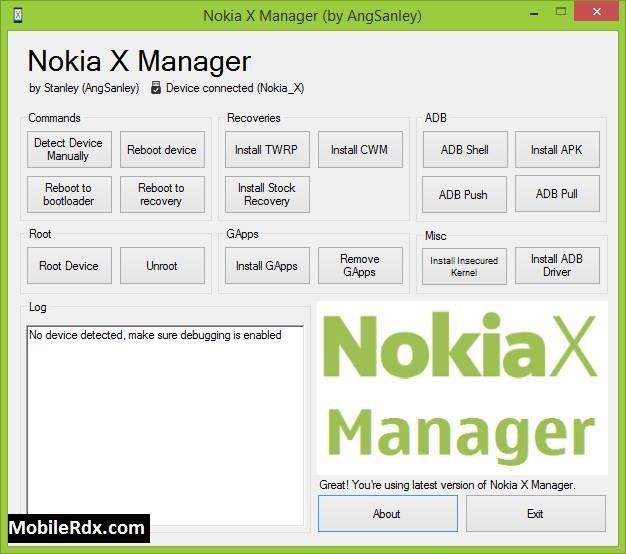 Download Nokia X Manager Latest Version.