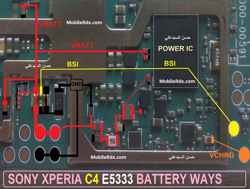 Sony Xperia C4 E5333 Battery Connector Ways Battery Jumper