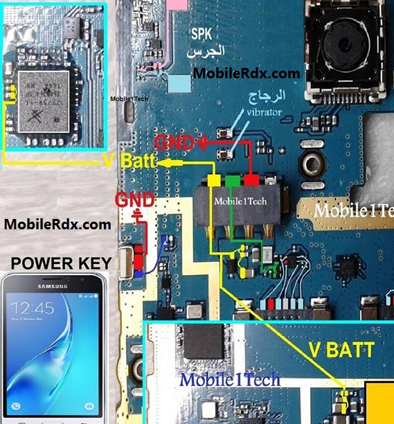 Samsung Galaxy J1 J120H Battery Connector Ways Power Jumpers