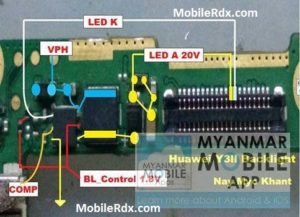 Huawei Y3II Backlight Ways Display Jumpers Solution 300x217