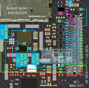 Xiaomi Redmi Note 1 Backlight Ways Display Ic Jumper 300x296