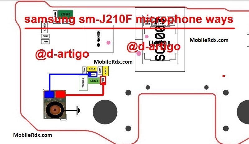 Samsung Galaxy J2 J210f Mic Ways Microphone Solution