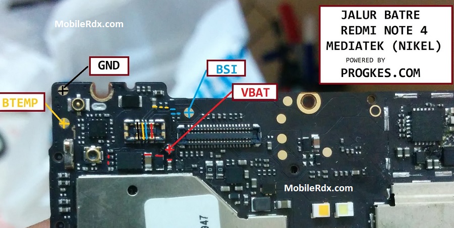 Xiaomi Redmi Note 4 Battery Connector Ways Solution