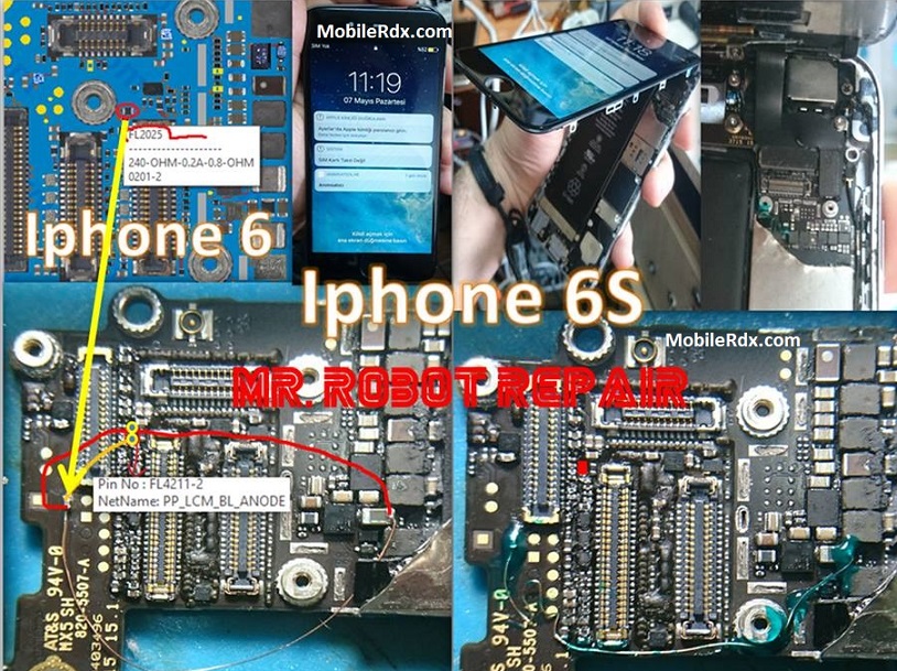 Repair iPhone 6s Backlight Problem Display Light Ways