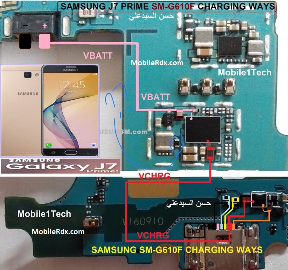 Samsung G610F Charging Ways Solution USB Jumper