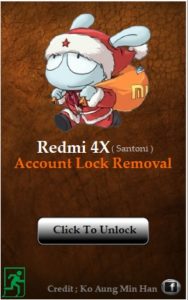 Xiaomi Redmi 4X Account Lock Remove Tool 188x300