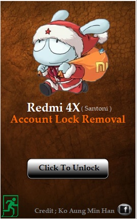 Xiaomi Redmi 4X Account Lock Remove Tool