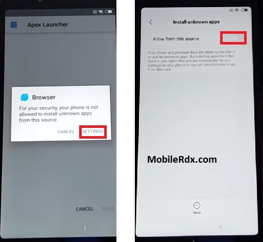 Enable Unknow Sources MIUI 10