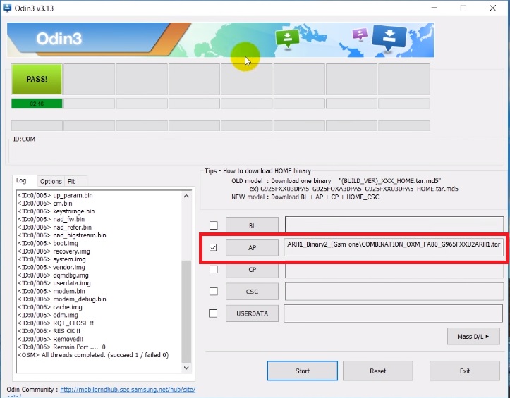 Flash Samsung Galaxy S9 Plus G965F Combination File