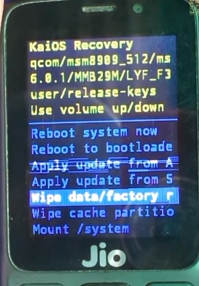 jio wipe data jio wipe data