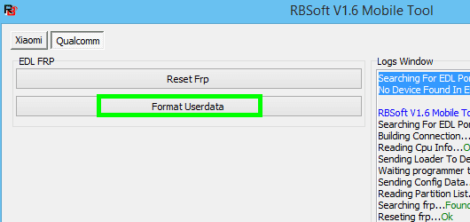 rbsoft v1.6 formate user data