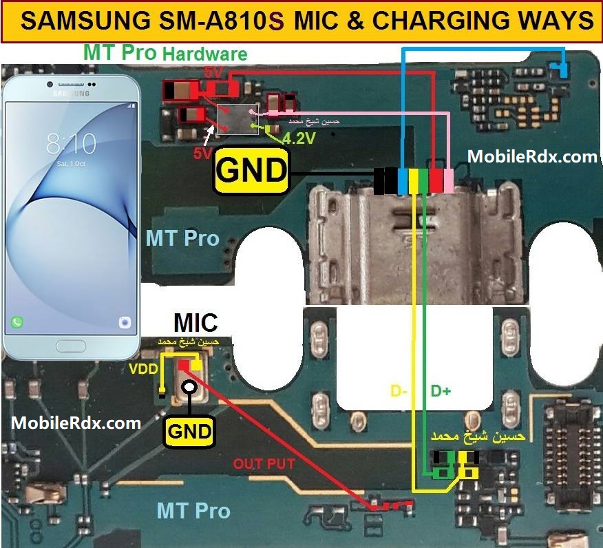 samsung a910f charging ways