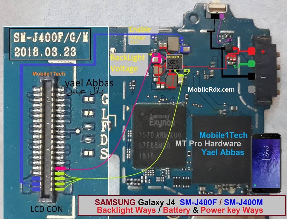 Samsung Galaxy J4 J400F Backlight Problem Solution Display Ways