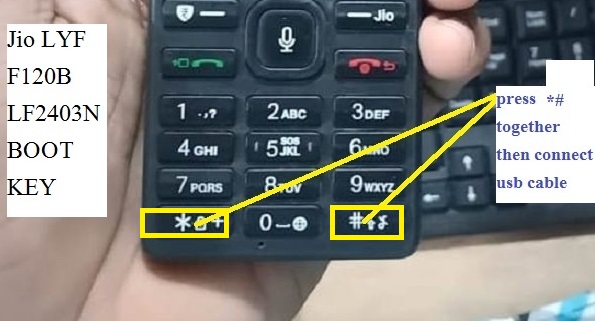 LYF Jio F120B Boot Key